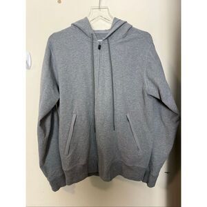 Mack Weldon Gray Full Zip Hoodie Brushed Knit Stretch Lounge Casual Men Large